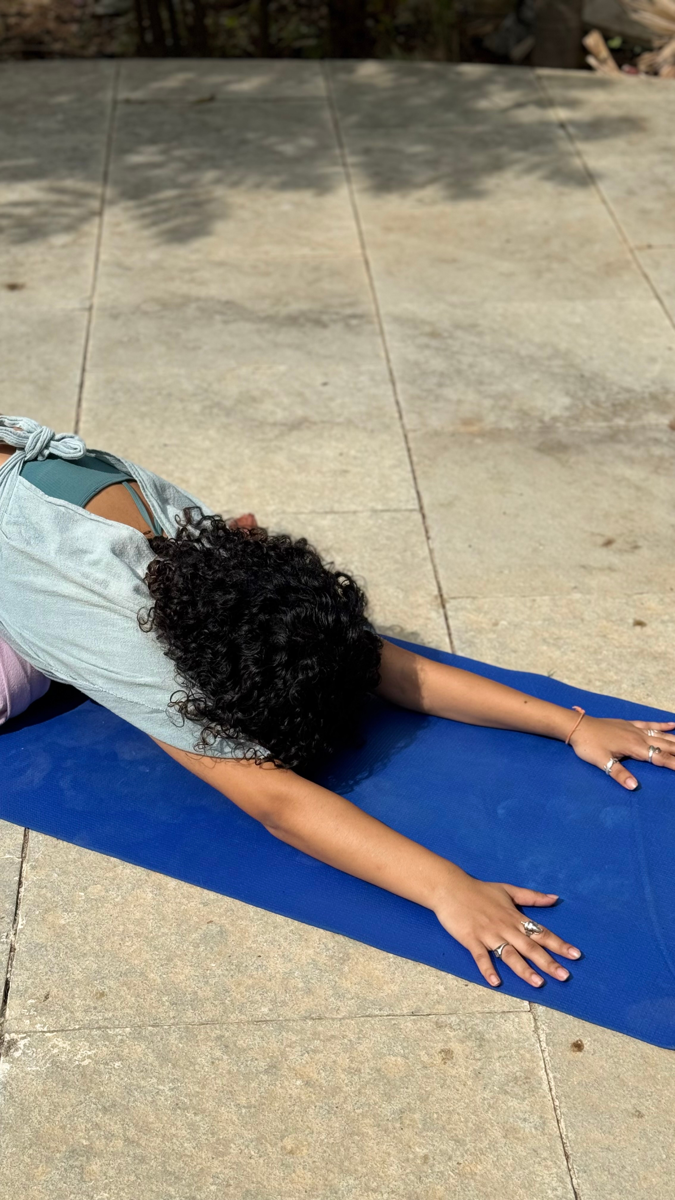 A gentle yoga practice outdoors